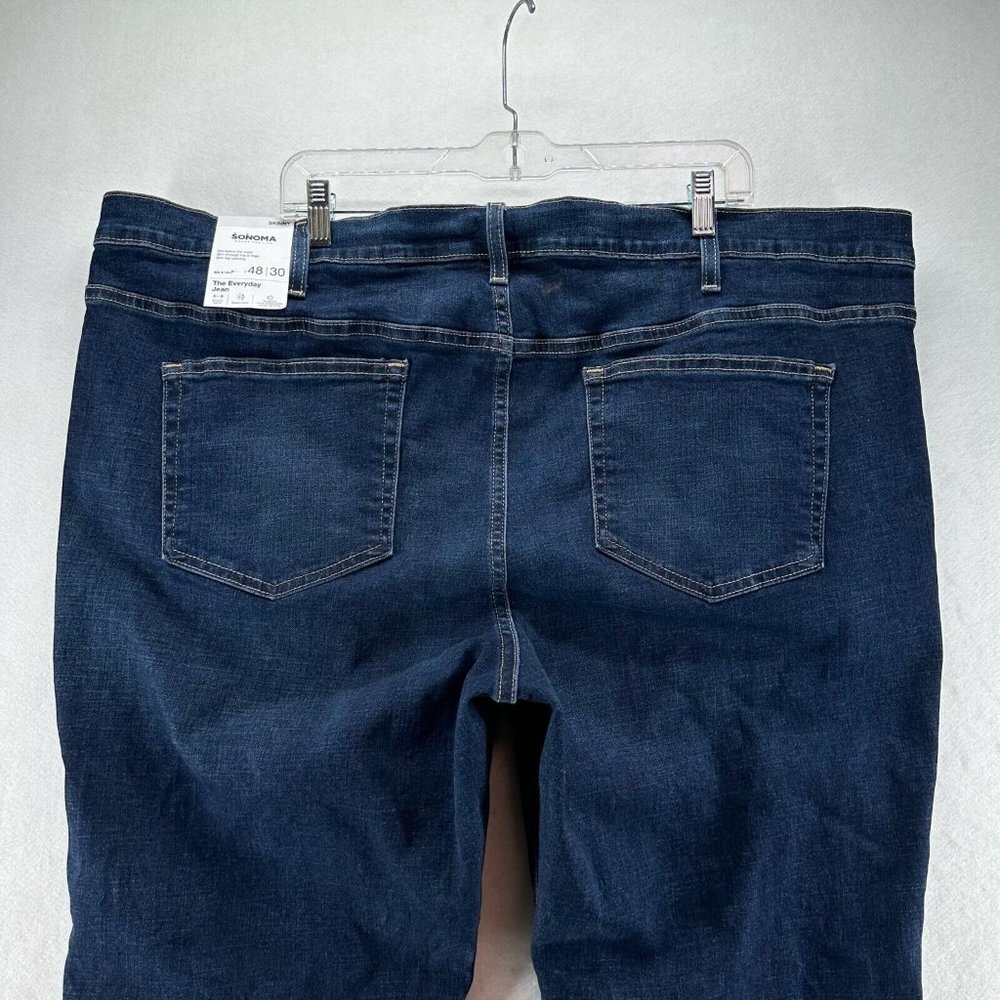 Sonoma Jeans Womens 48/30 The Everyday Skinny Dark Washed Stretch Denim Blue - Picture 5 of 14